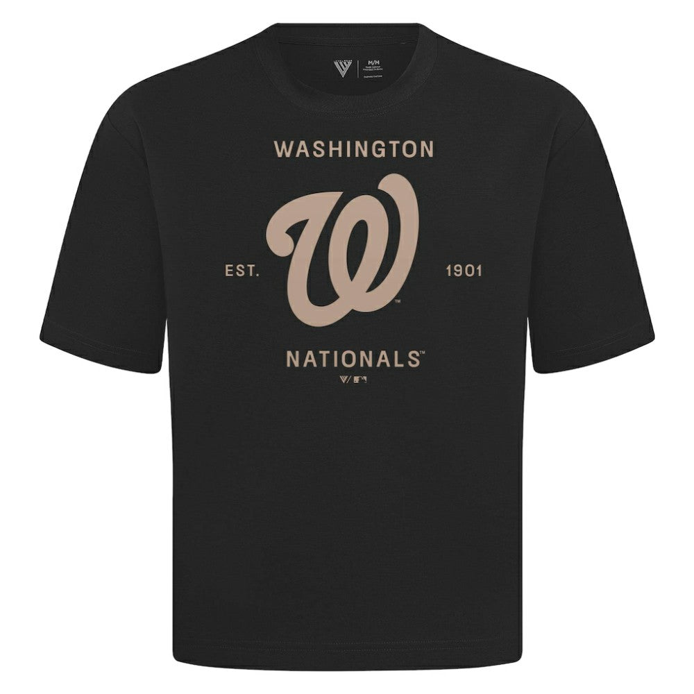 Washington Nationals Levelwear Crossway Oversized Luxe Signature Knit T-Shirt | MLB Online