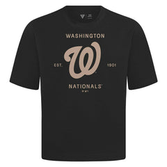 Washington Nationals Levelwear Crossway Oversized Luxe Signature Knit T-Shirt | MLB Online