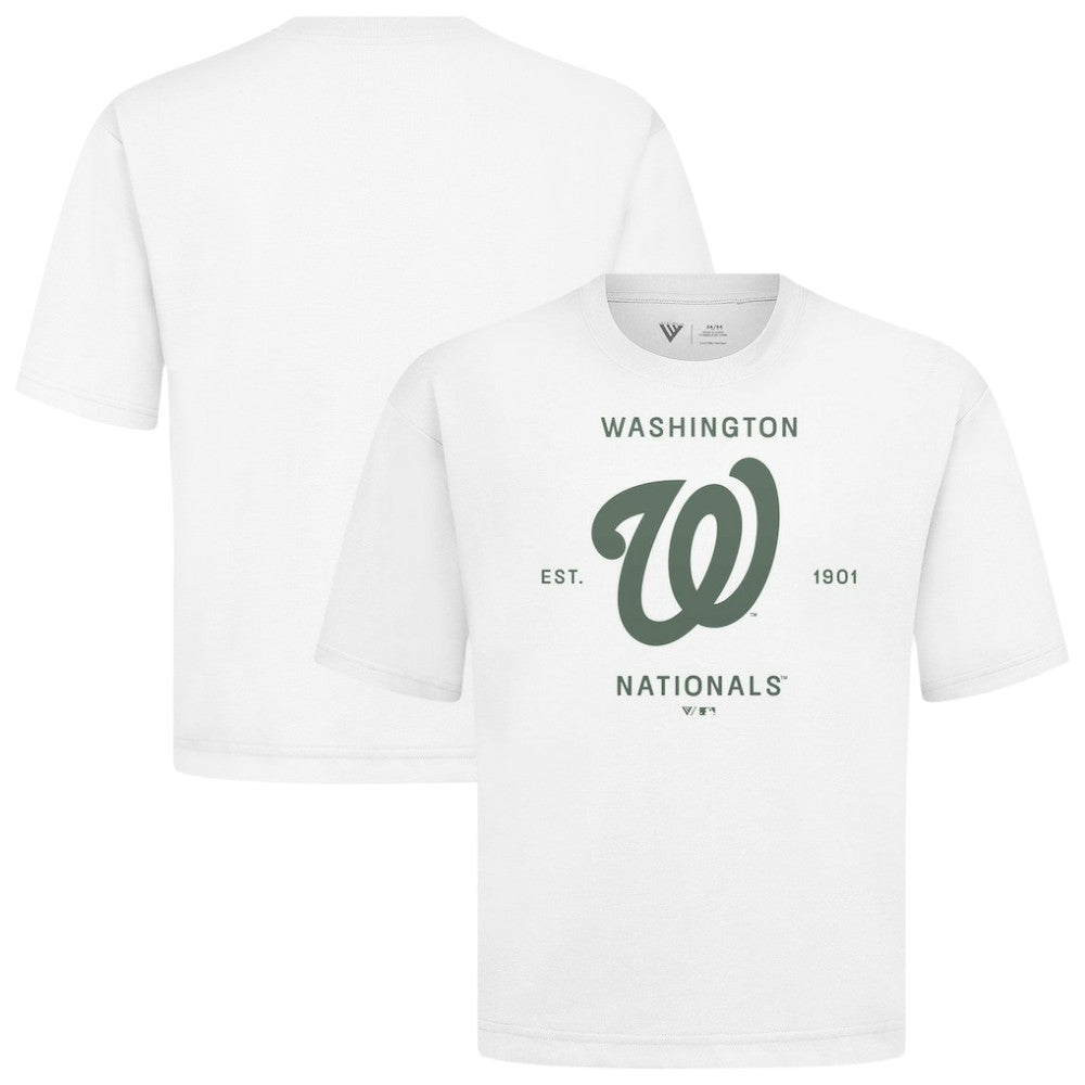 Washington Nationals Levelwear Crossway Oversized Luxe Signature Knit T-Shirt | MLB US