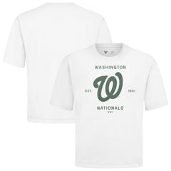 Washington Nationals Levelwear Crossway Oversized Luxe Signature Knit T-Shirt | MLB US