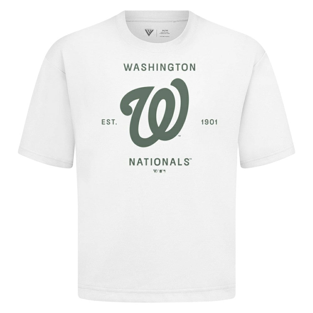 Washington Nationals Levelwear Crossway Oversized Luxe Signature Knit T-Shirt | MLB US