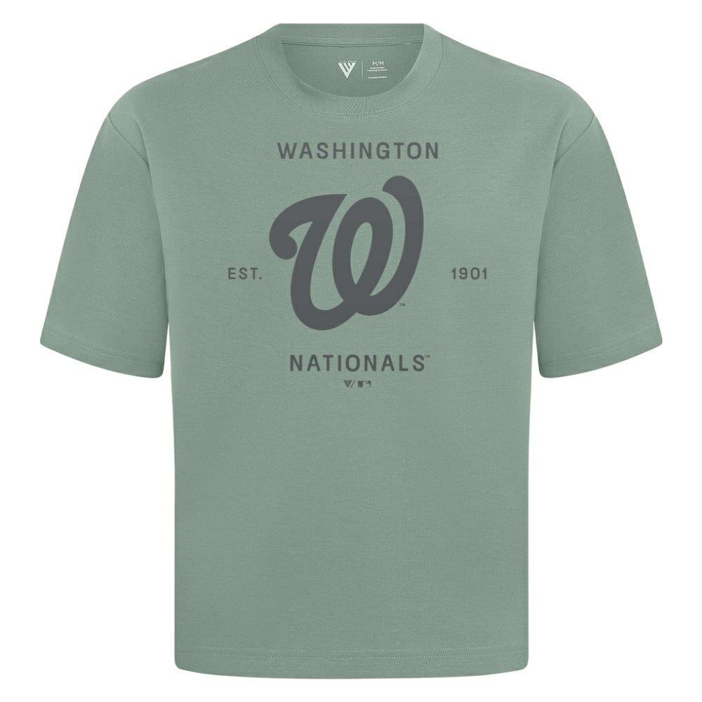 Washington Nationals Levelwear Crossway Oversized Luxe Signature Knit T-Shirt | MLB US