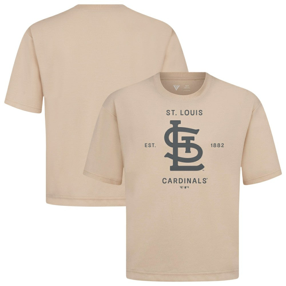 St. Louis Cardinals Levelwear Crossway Oversized Luxe Signature Knit T-Shirt | MLB New
