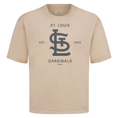 St. Louis Cardinals Levelwear Crossway Oversized Luxe Signature Knit T-Shirt | MLB New
