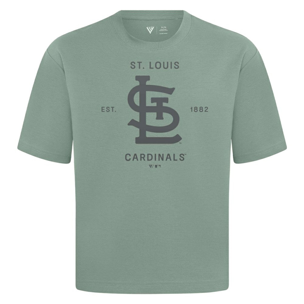 St. Louis Cardinals Levelwear Crossway Oversized Luxe Signature Knit T-Shirt | MLB Near me