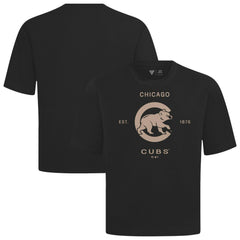 Chicago Cubs Levelwear Crossway Oversized Luxe Signature Knit T-Shirt | MLB Outlet