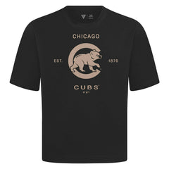 Chicago Cubs Levelwear Crossway Oversized Luxe Signature Knit T-Shirt | MLB Outlet