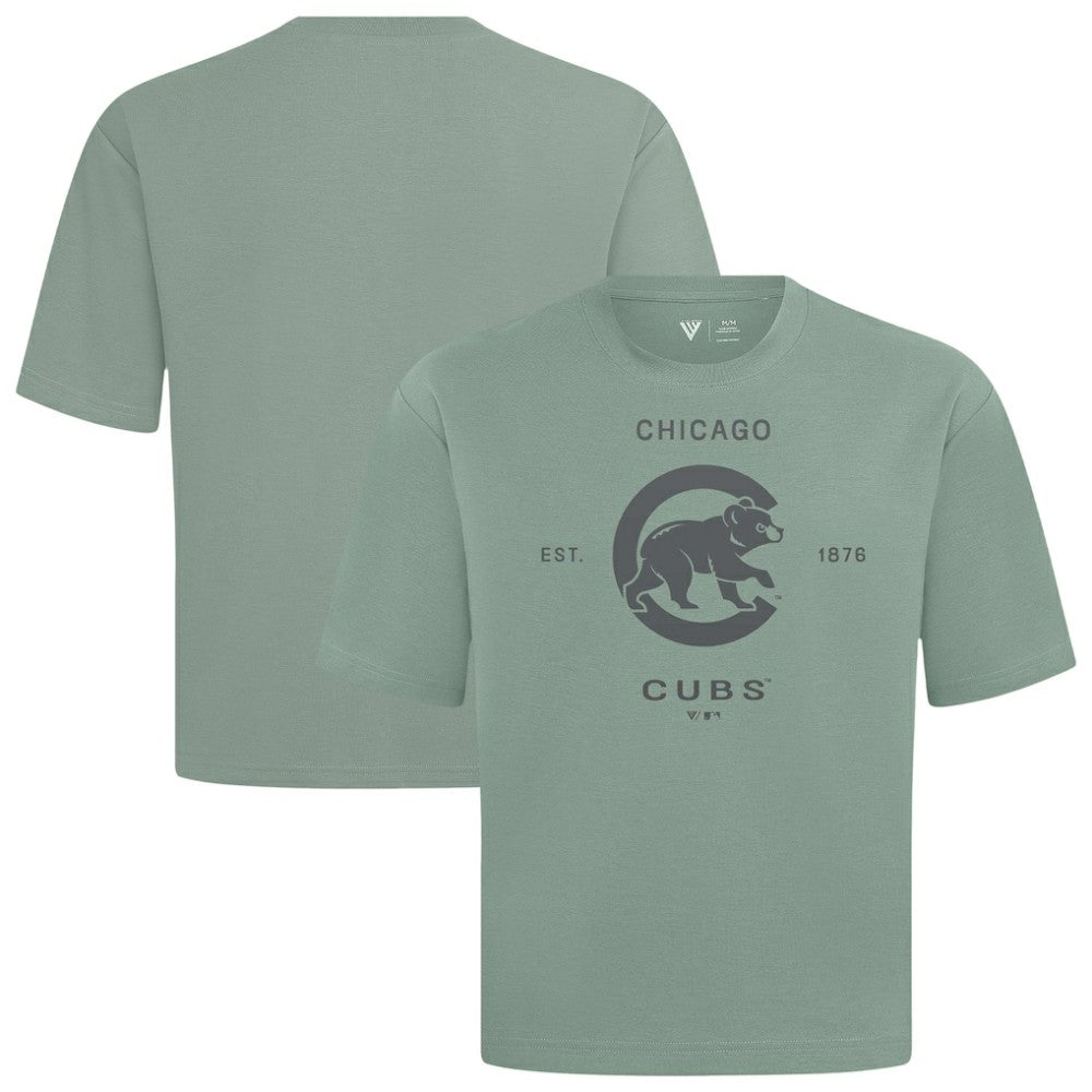 Chicago Cubs Levelwear Crossway Oversized Luxe Signature Knit T-Shirt | MLB Outlet