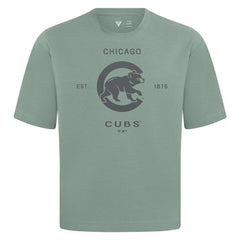 Chicago Cubs Levelwear Crossway Oversized Luxe Signature Knit T-Shirt | MLB Outlet