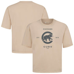 Chicago Cubs Levelwear Crossway Oversized Luxe Signature Knit T-Shirt | MLB US