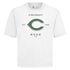 Cincinnati Reds Levelwear Crossway Oversized Luxe Signature Knit T-Shirt | MLB Sale