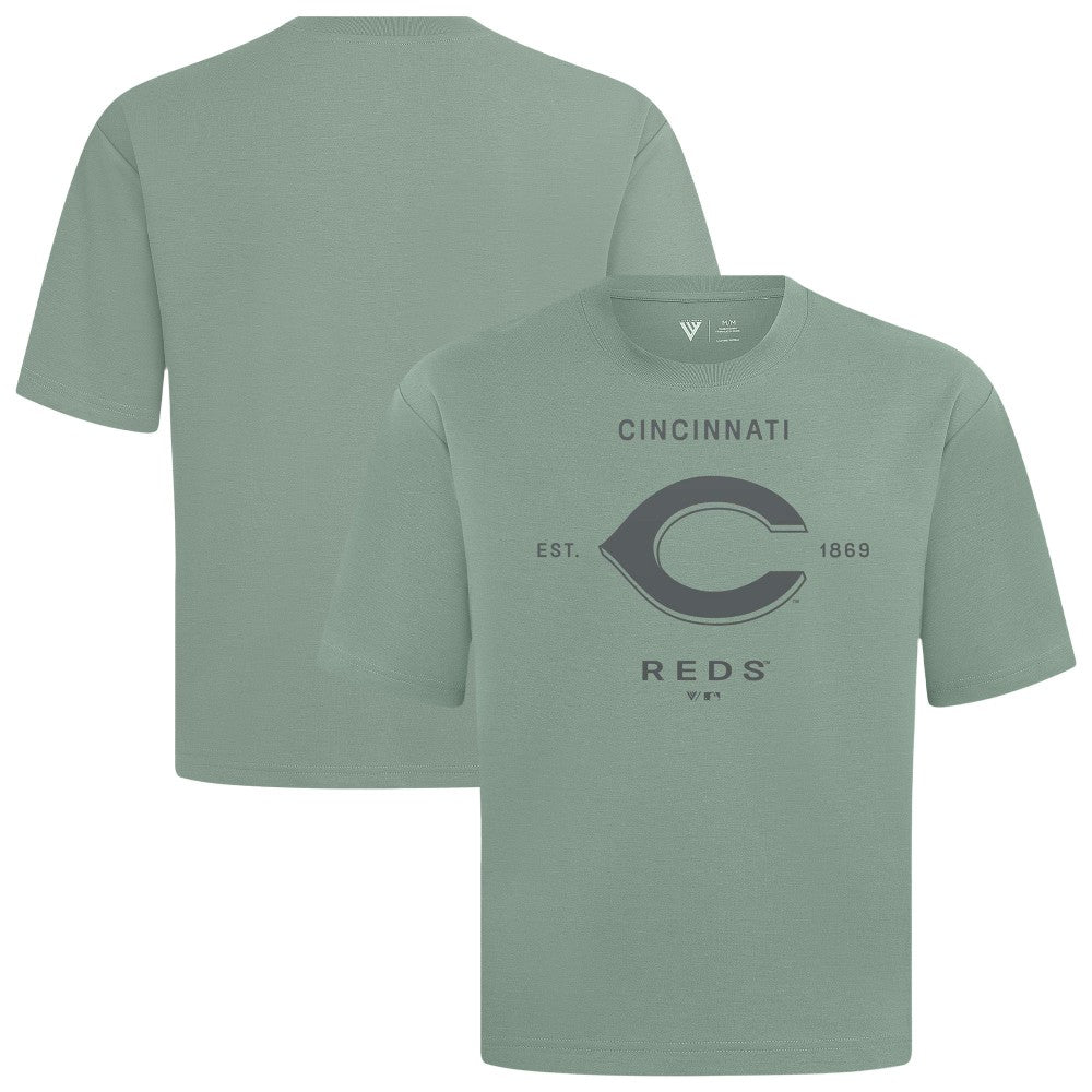 Cincinnati Reds Levelwear Crossway Oversized Luxe Signature Knit T-Shirt | MLB Near me