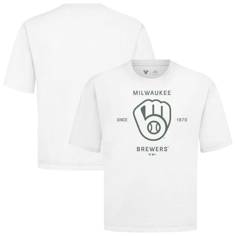 Milwaukee Brewers Levelwear Crossway Oversized Luxe Signature Knit T-Shirt | MLB Online
