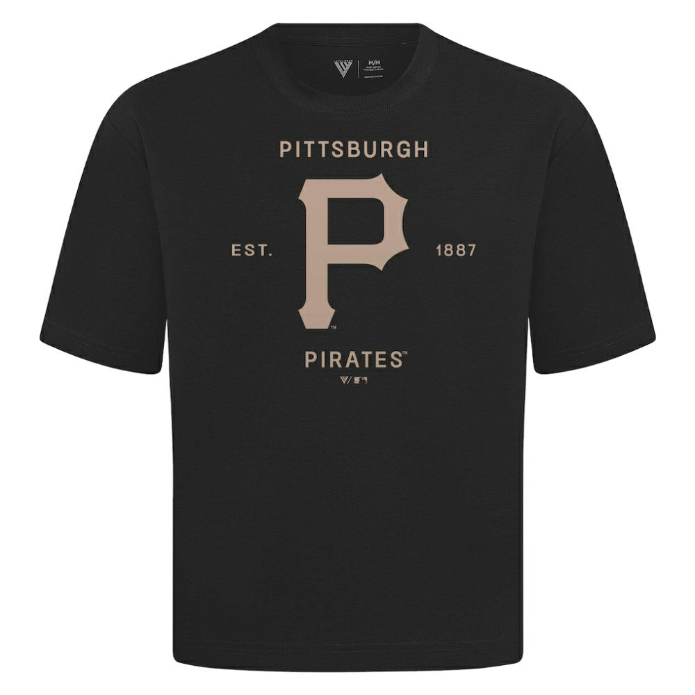 Pittsburgh Pirates Levelwear Crossway Oversized Luxe Signature Knit T-Shirt | MLB Near me