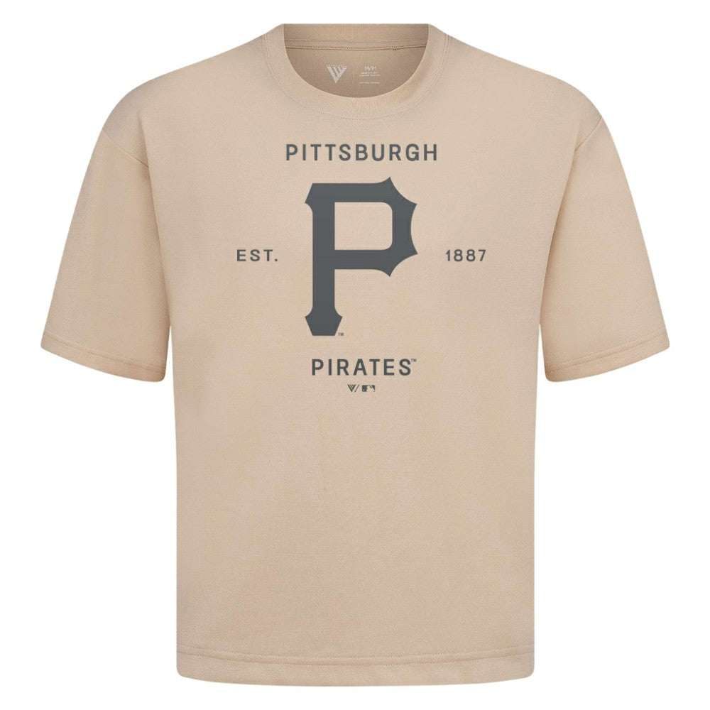 Pittsburgh Pirates Levelwear Crossway Oversized Luxe Signature Knit T-Shirt | MLB Online