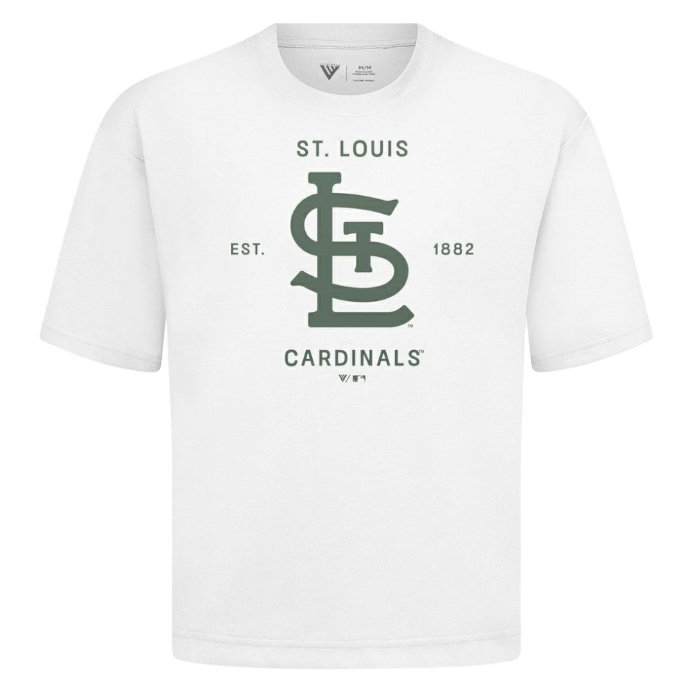 St. Louis Cardinals Levelwear Crossway Oversized Luxe Signature Knit T-Shirt | MLB US