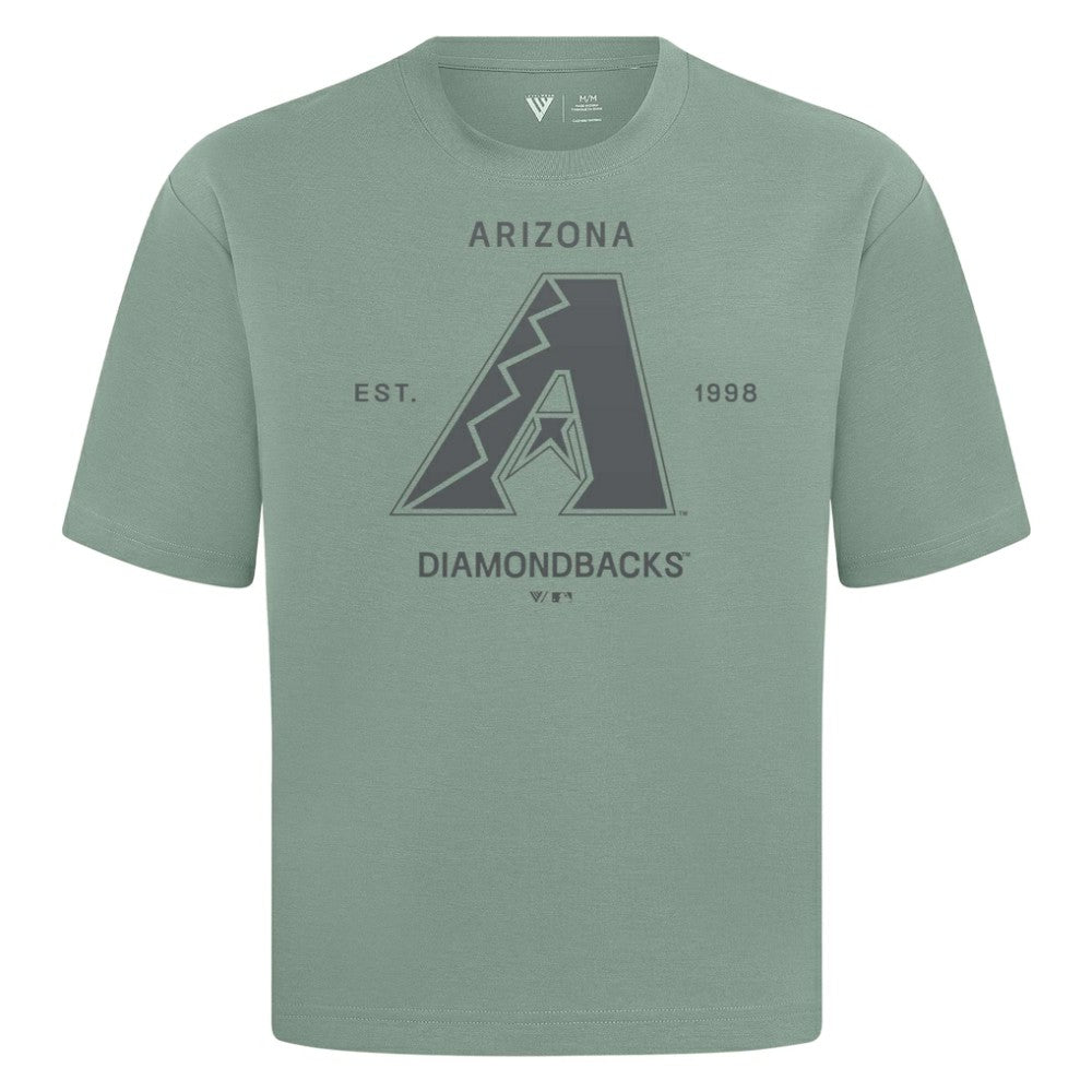 Arizona Diamondbacks Levelwear Crossway Oversized Luxe Signature Knit T-Shirt | MLB On Sale