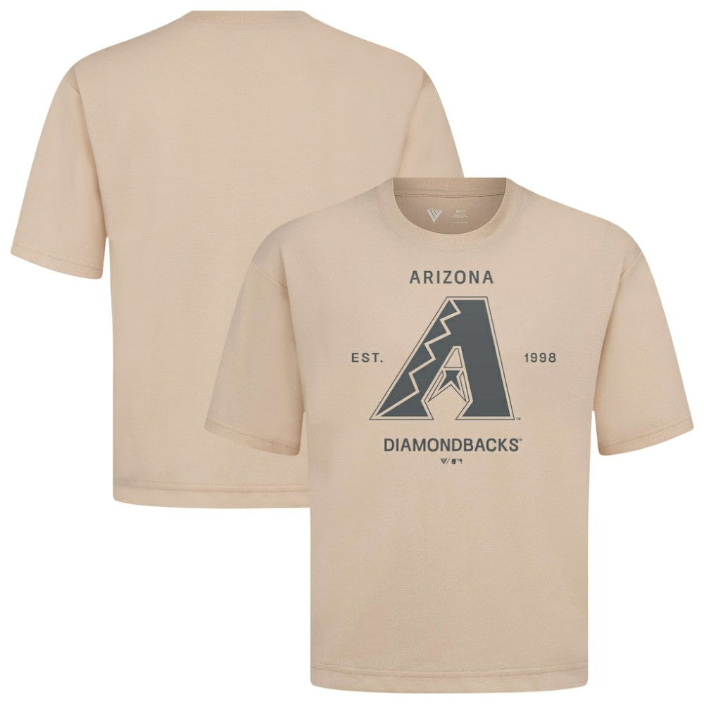 Arizona Diamondbacks Levelwear Crossway Oversized Luxe Signature Knit T-Shirt | MLB US
