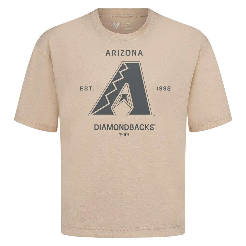 Arizona Diamondbacks Levelwear Crossway Oversized Luxe Signature Knit T-Shirt | MLB US