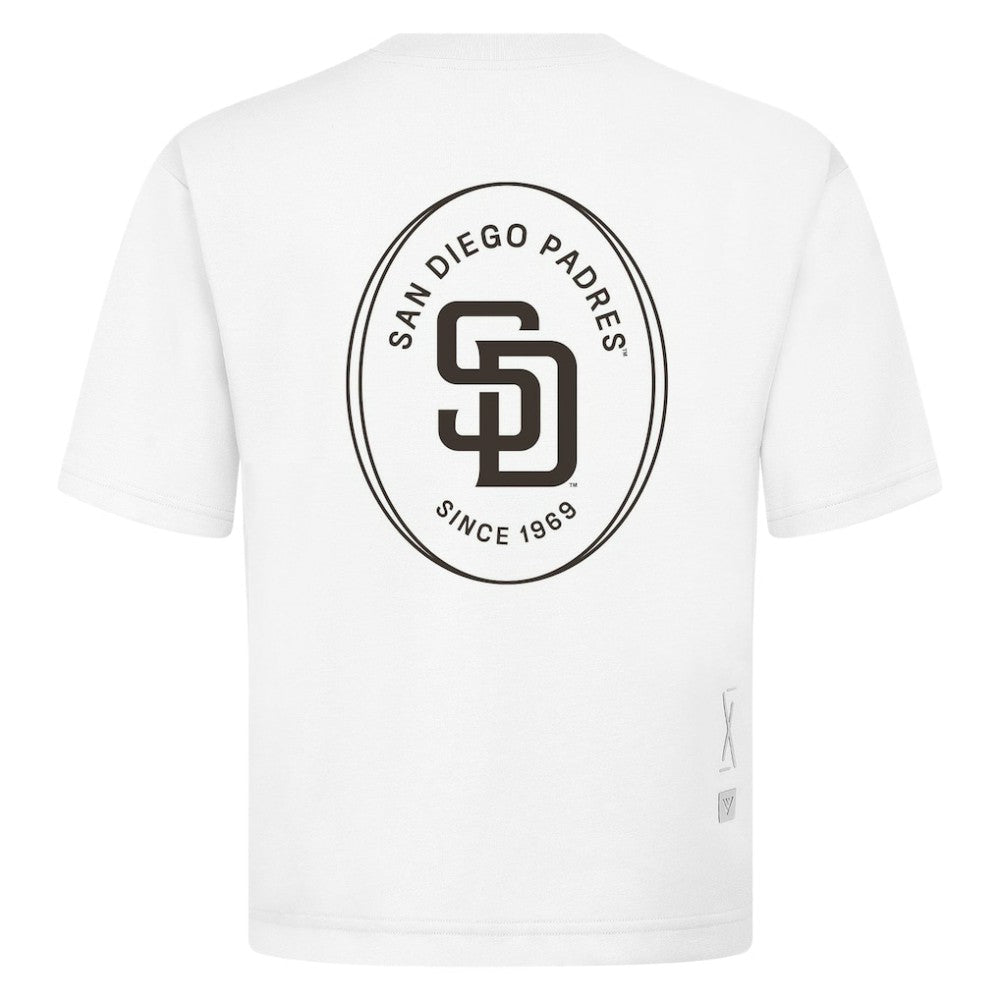 San Diego Padres Levelwear Signet Oversized Luxe Signature Knit T-Shirt | MLB New