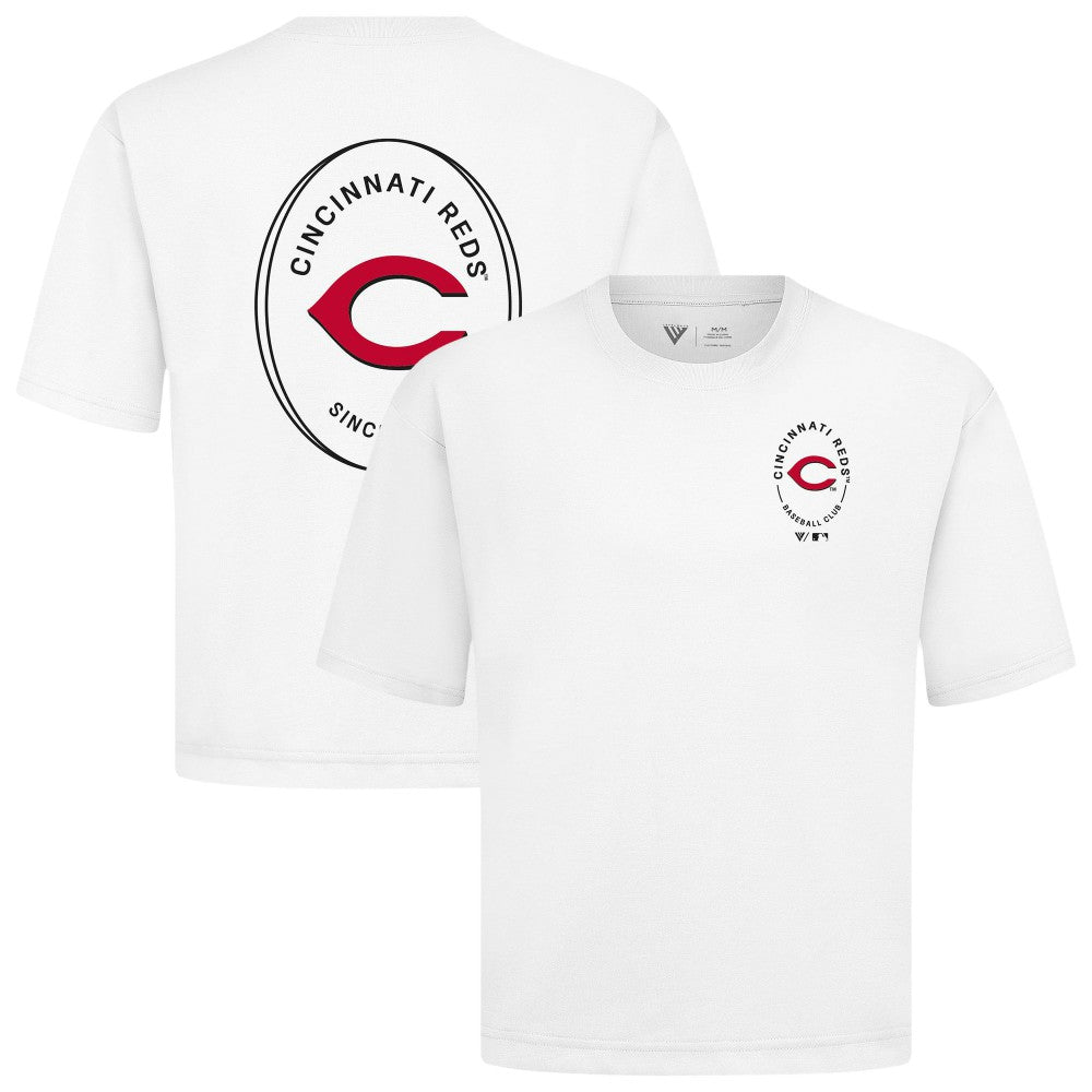 Cincinnati Reds Levelwear Signet Oversized Luxe Signature Knit T-Shirt | MLB Sale