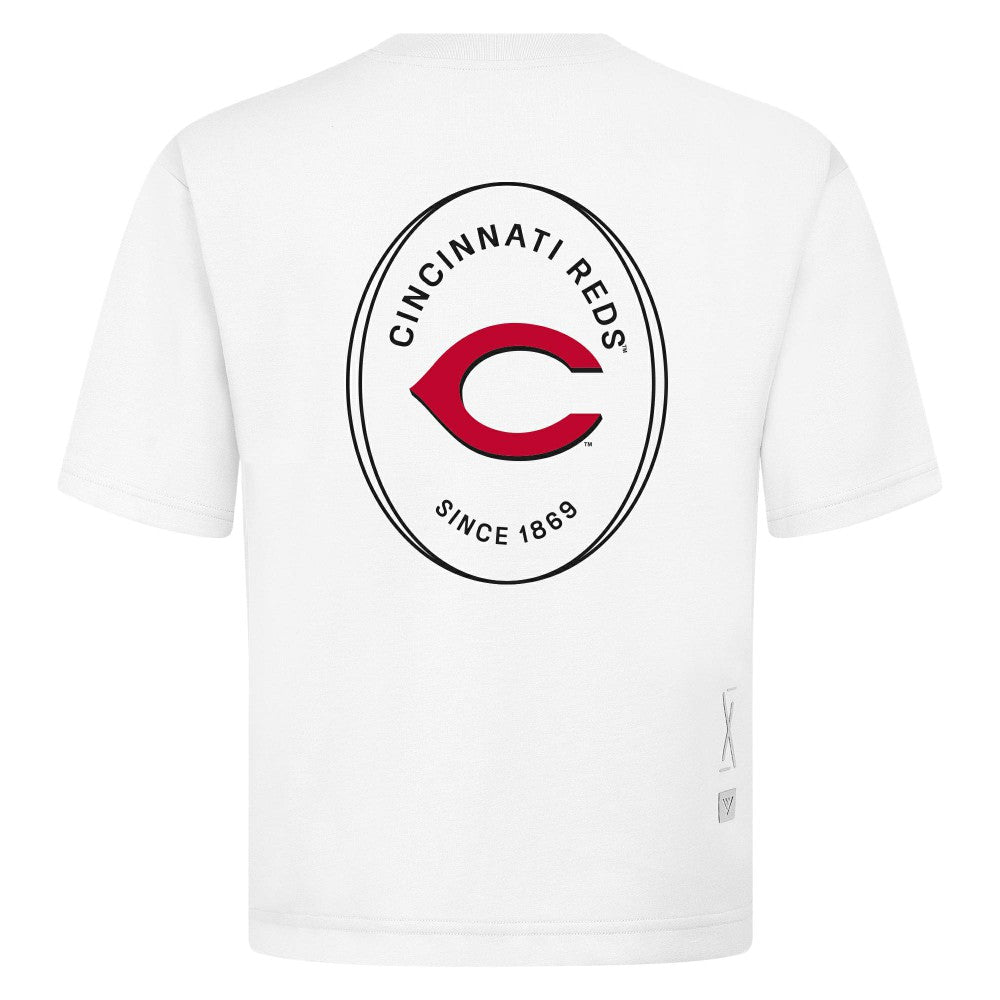 Cincinnati Reds Levelwear Signet Oversized Luxe Signature Knit T-Shirt | MLB Sale