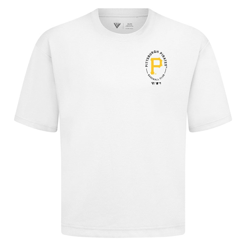 Pittsburgh Pirates Levelwear Signet Oversized Luxe Signature Knit T-Shirt | MLB Shop