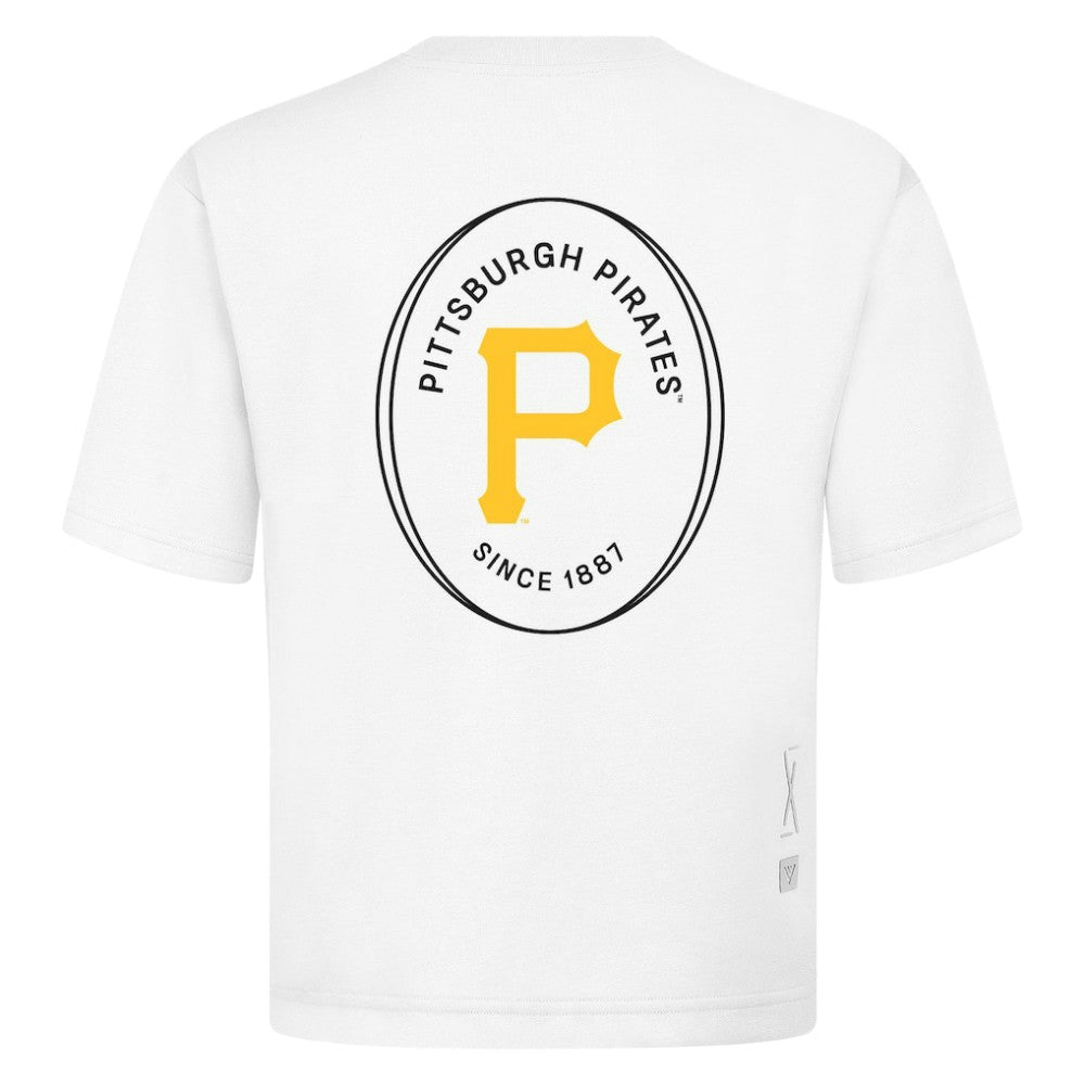 Pittsburgh Pirates Levelwear Signet Oversized Luxe Signature Knit T-Shirt | MLB Shop