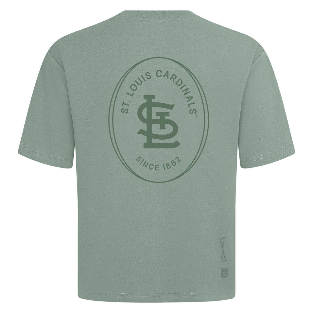 St. Louis Cardinals Levelwear Signet Oversized Luxe Signature Knit T-Shirt | MLB On Sale