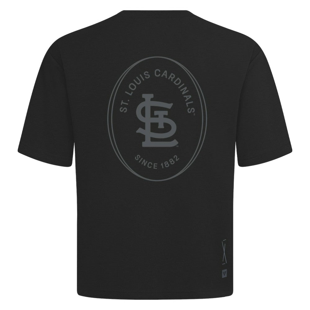 St. Louis Cardinals Levelwear Signet Oversized Luxe Signature Knit T-Shirt | MLB New