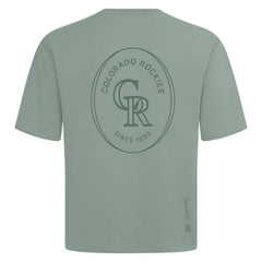 Colorado Rockies Levelwear Signet Oversized Luxe Signature Knit T-Shirt | MLB US