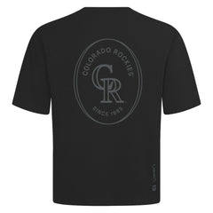 Colorado Rockies Levelwear Signet Oversized Luxe Signature Knit T-Shirt | MLB For sale