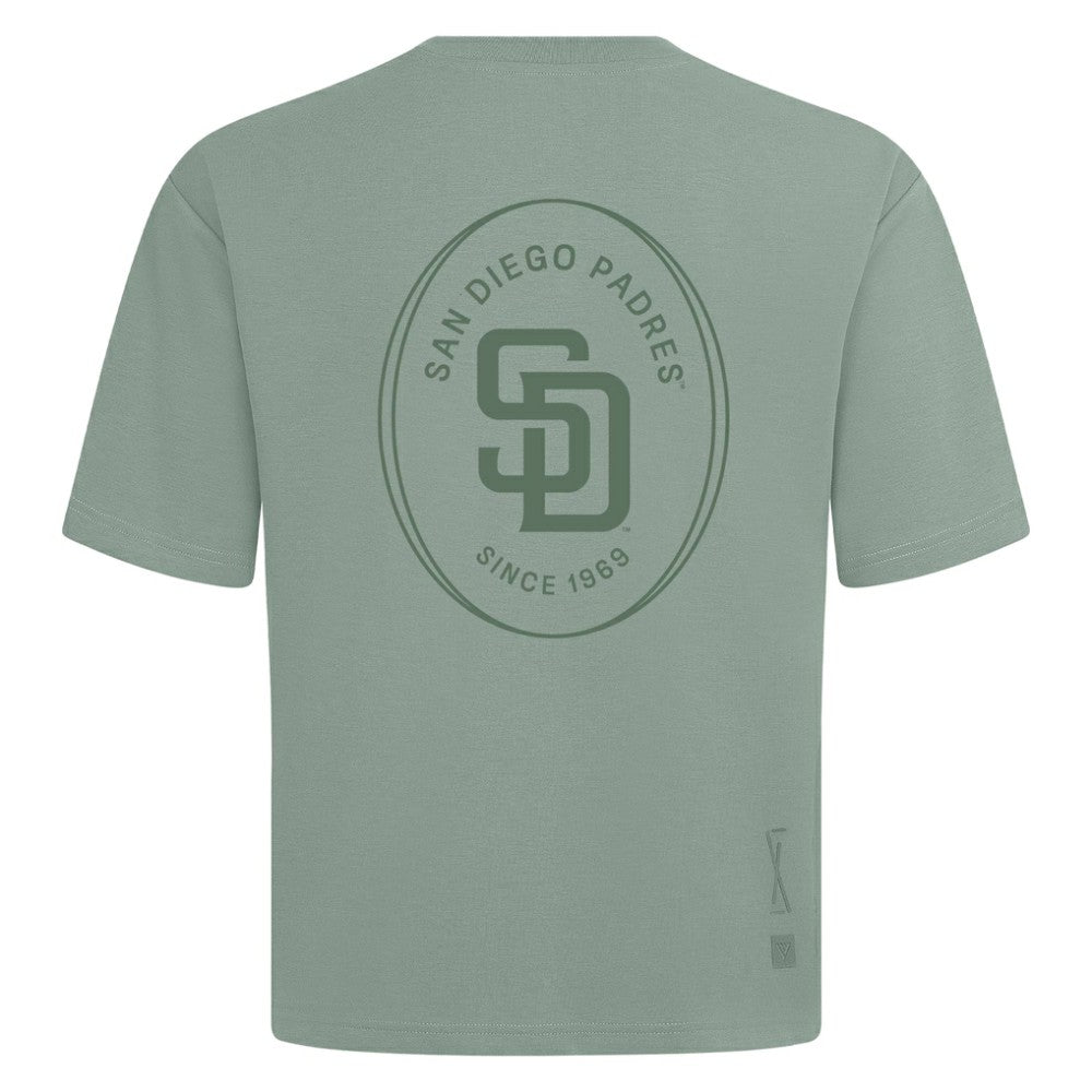 San Diego Padres Levelwear Signet Oversized Luxe Signature Knit T-Shirt | MLB Near me