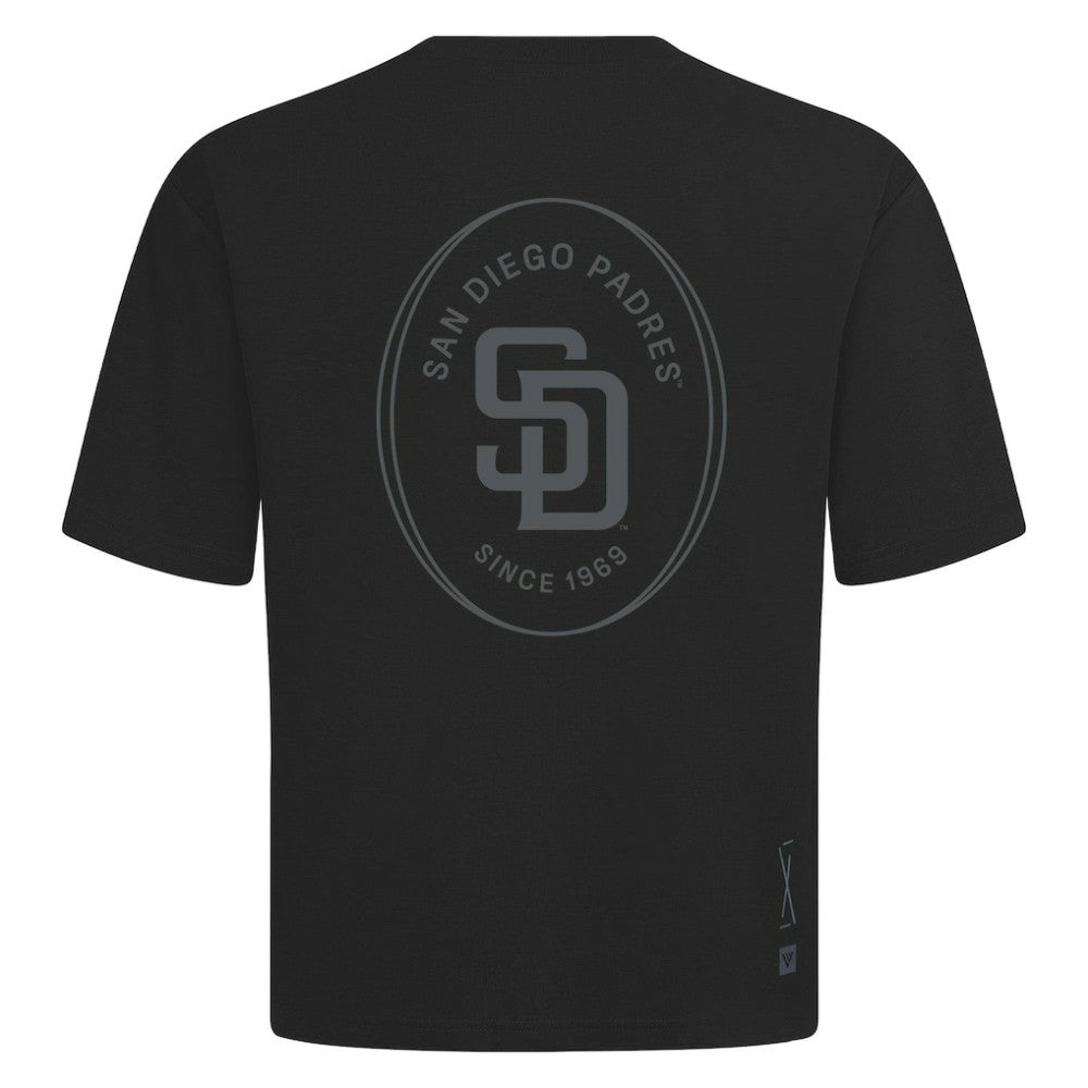San Diego Padres Levelwear Signet Oversized Luxe Signature Knit T-Shirt | MLB Sale