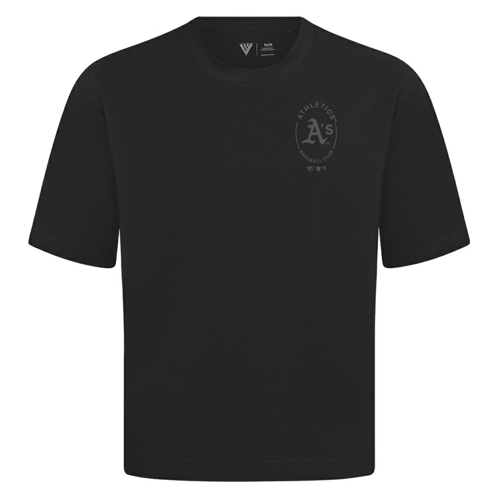 Athletics Levelwear Signet Oversized Luxe Signature Knit T-Shirt | MLB Sale