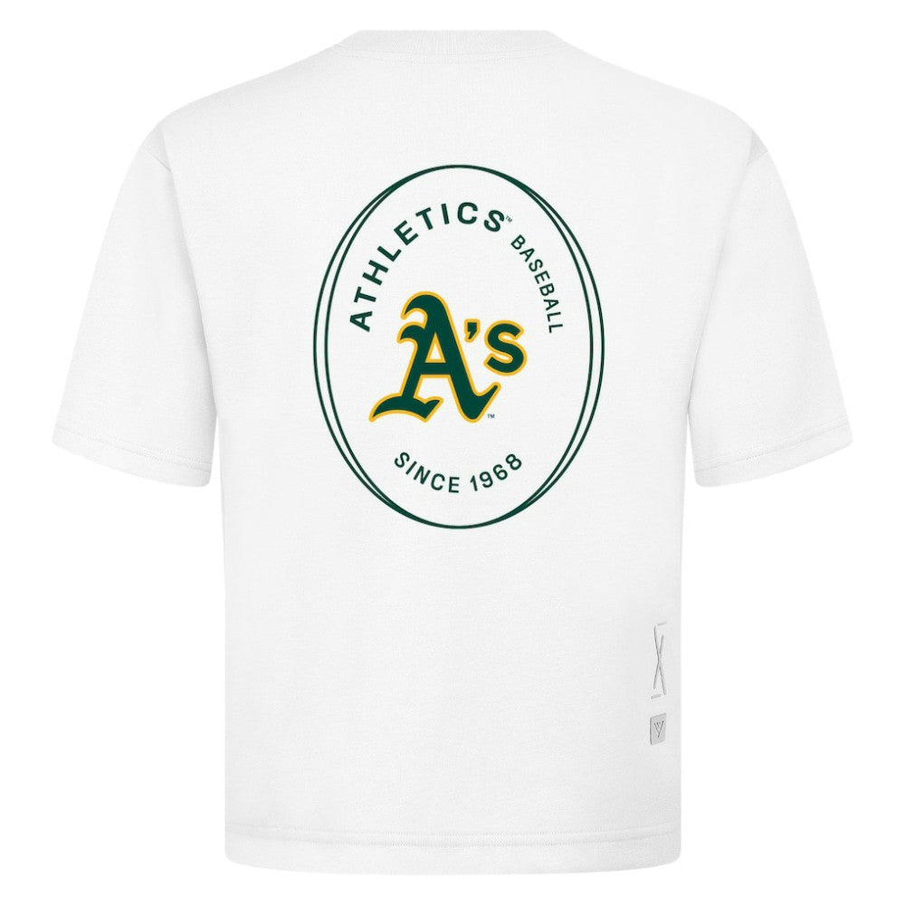 Athletics Levelwear Signet Oversized Luxe Signature Knit T-Shirt | MLB Near me