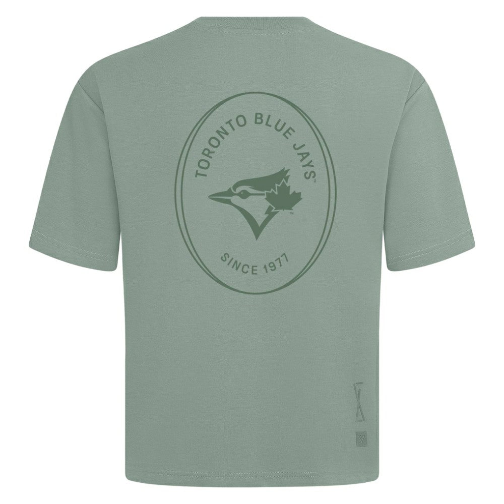 Toronto Blue Jays Levelwear Signet Oversized Luxe Signature Knit T-Shirt | MLB New