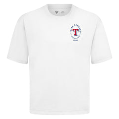 Texas Rangers Levelwear Signet Oversized Luxe Signature Knit T-Shirt | MLB New