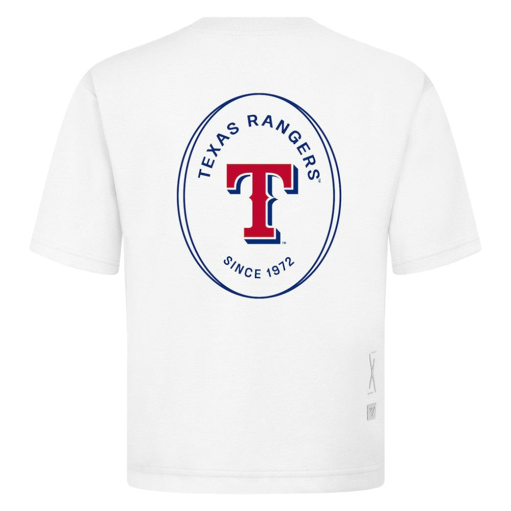 Texas Rangers Levelwear Signet Oversized Luxe Signature Knit T-Shirt | MLB New
