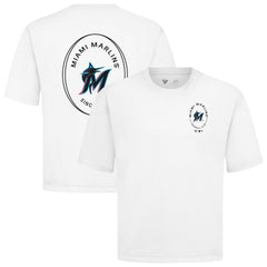 Miami Marlins Levelwear Signet Oversized Luxe Signature Knit T-Shirt | MLB Outlet