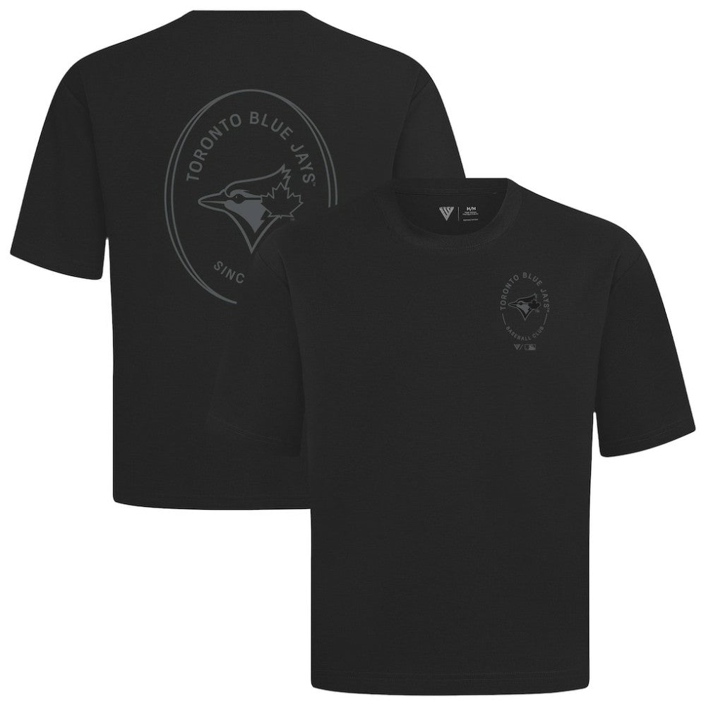 Toronto Blue Jays Levelwear Signet Oversized Luxe Signature Knit T-Shirt | MLB Shop