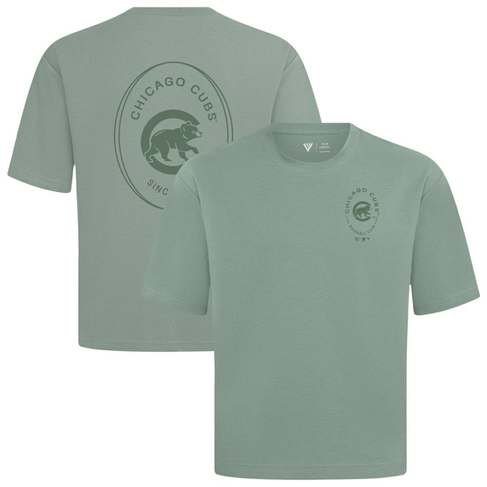 Chicago Cubs Levelwear Signet Oversized Luxe Signature Knit T-Shirt | MLB Discount