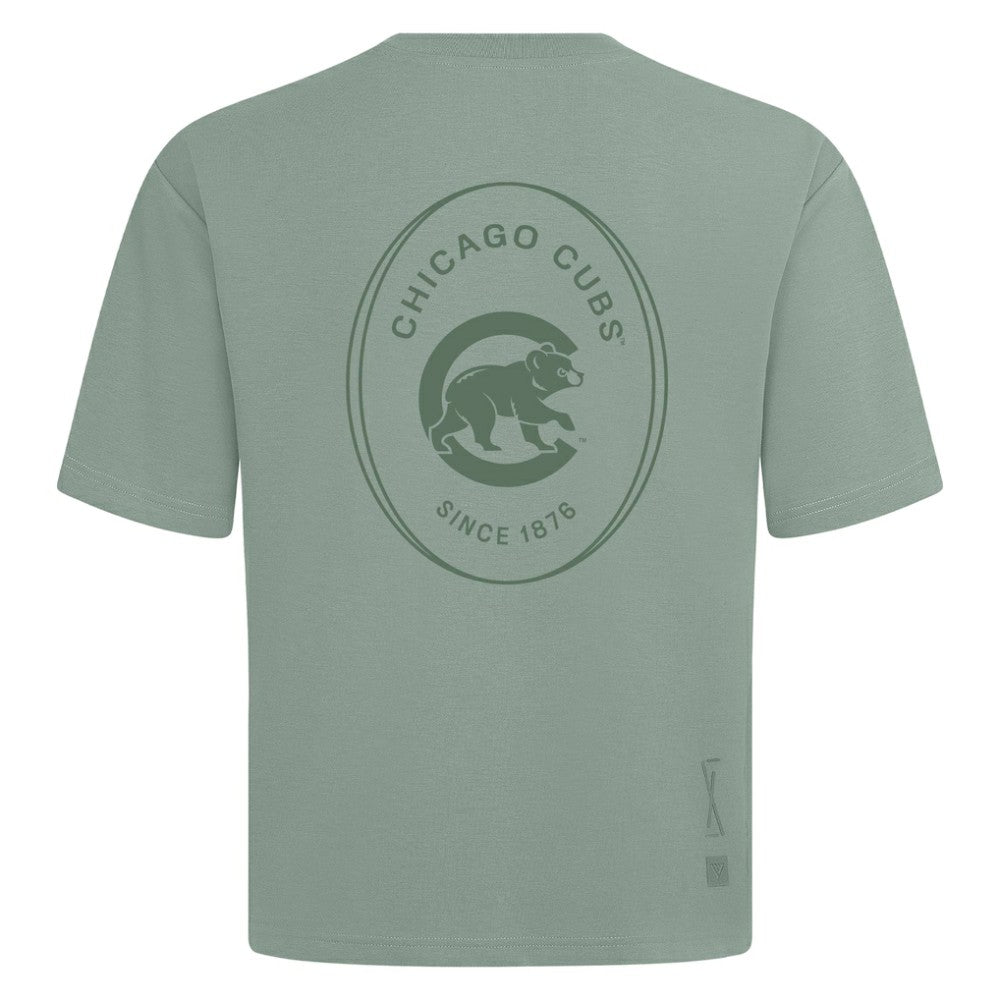 Chicago Cubs Levelwear Signet Oversized Luxe Signature Knit T-Shirt | MLB Discount