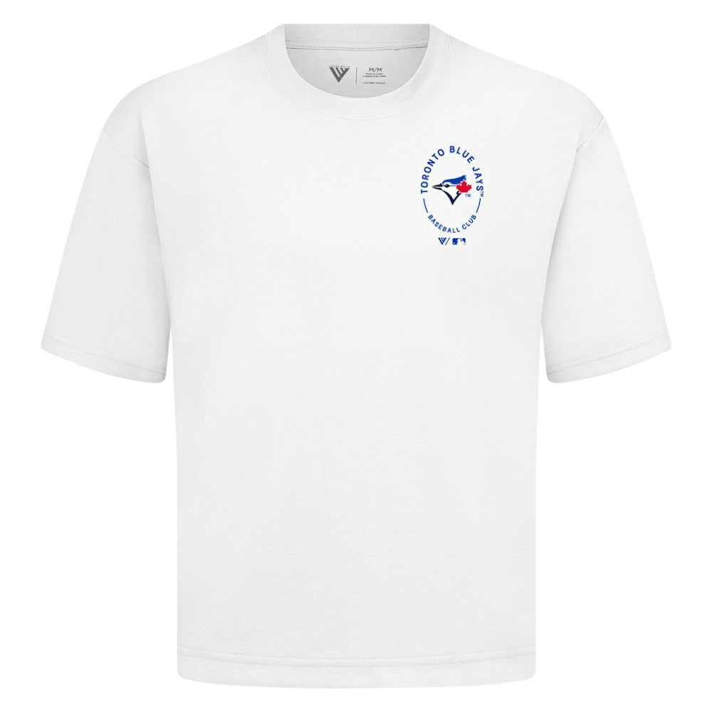Toronto Blue Jays Levelwear Signet Oversized Luxe Signature Knit T-Shirt | MLB On Sale
