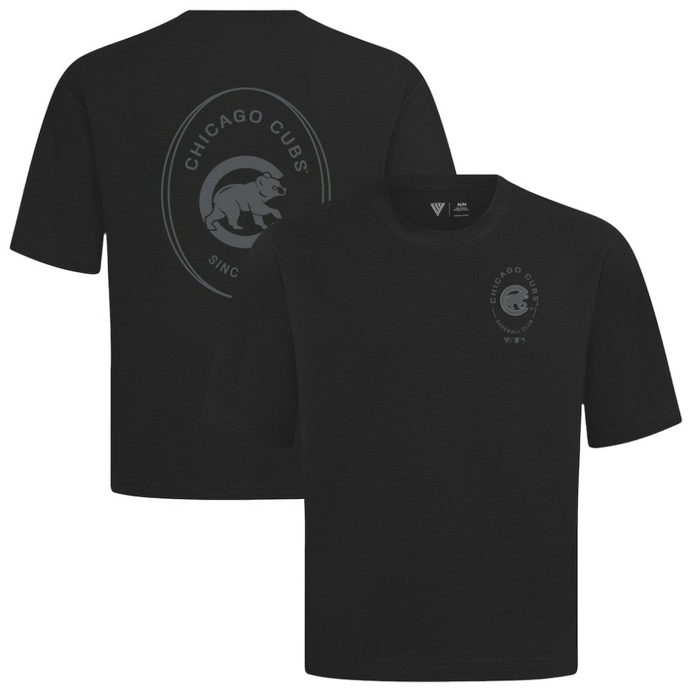 Chicago Cubs Levelwear Signet Oversized Luxe Signature Knit T-Shirt | MLB Online