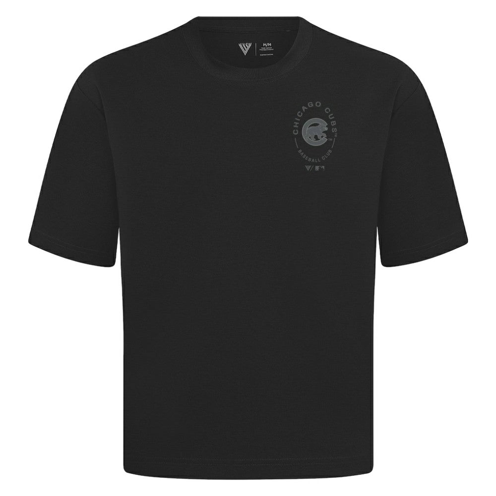 Chicago Cubs Levelwear Signet Oversized Luxe Signature Knit T-Shirt | MLB Online