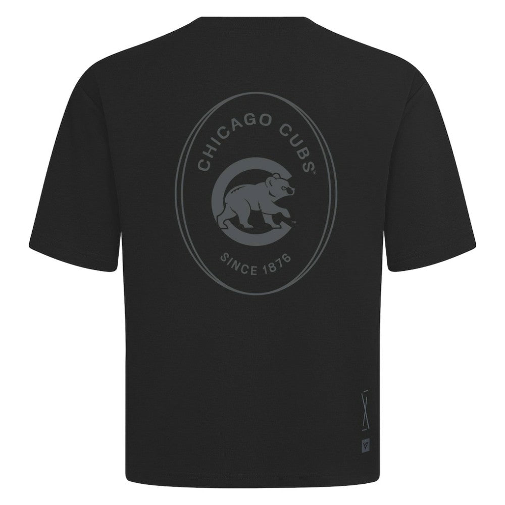 Chicago Cubs Levelwear Signet Oversized Luxe Signature Knit T-Shirt | MLB Online