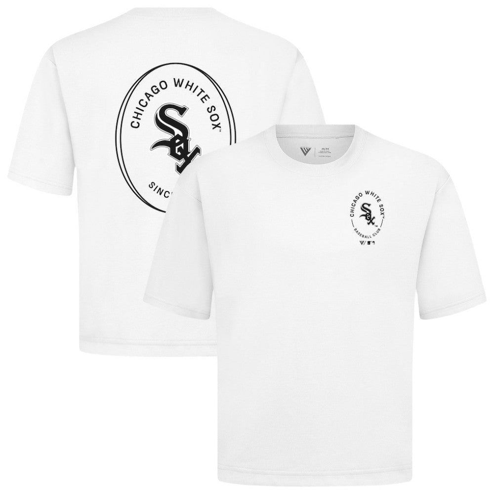 Chicago White Sox Levelwear Signet Oversized Luxe Signature Knit T-Shirt | MLB Outlet