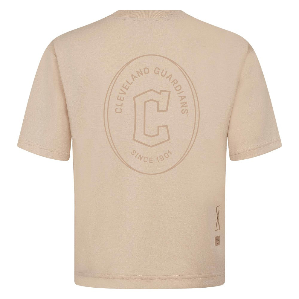 Cleveland Guardians Levelwear Signet Oversized Luxe Signature Knit T-Shirt | MLB Sale