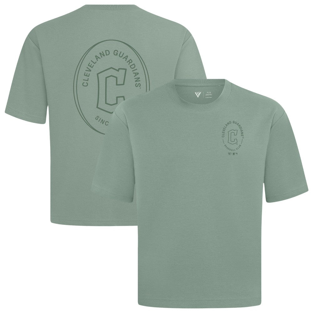 Cleveland Guardians Levelwear Signet Oversized Luxe Signature Knit T-Shirt | MLB Shop